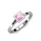 1 - Elcie Princess Cut Pink Tourmaline Solitaire Engagement Ring 