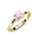 1 - Elcie Princess Cut Pink Tourmaline Solitaire Engagement Ring 