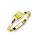 1 - Elcie Princess Cut Lab Created Yellow Sapphire Solitaire Engagement Ring 