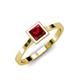 1 - Elcie Princess Cut Lab Created Ruby Solitaire Engagement Ring 