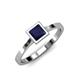 1 - Elcie Princess Cut Created Blue Sapphire Solitaire Engagement Ring 