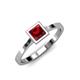 1 - Elcie Princess Cut Lab Created Ruby Solitaire Engagement Ring 