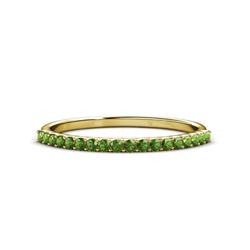 Iskra ctw Green Garnet Round Stone Wedding Band ctw Green Garnet Round Stone Wedding Band Stackable K Yellow Gold
