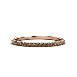 Iskra ctw Smoky Quartz Round Stone Wedding Band ctw Smoky Quartz Round Stone Wedding Band Stackable K Rose Gold