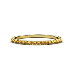 Iskra ctw Citrine Round Stone Wedding Band ctw Citrine Round Stone Wedding Band Stackable K Yellow Gold