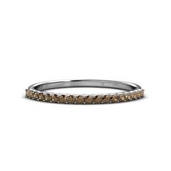 Iskra ctw Smoky Quartz Round Stone Wedding Band ctw Smoky Quartz Round Stone Wedding Band Stackable K White Gold