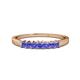 1 - Evia 0.70 ctw Tanzanite (2.50 mm) Seven Stone Wedding Band 