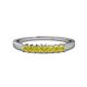 1 - Evia 0.63 ctw Yellow Sapphire (2.50 mm) Seven Stone Wedding Band 