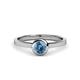 4 - Natare Blue Topaz Solitaire Ring  