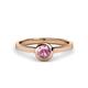1 - Natare 0.40 ct Pink Tourmaline Round (5.00 mm) Solitaire Engagement Ring  