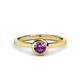 1 - Natare 0.40 ct Amethyst Round (5.00 mm) Solitaire Engagement Ring  