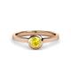 1 - Natare 0.53 ct Yellow Sapphire Round (5.00 mm) Solitaire Engagement Ring  