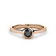 1 - Natare 0.50 ct Black Diamond Round (5.00 mm) Solitaire Engagement Ring  