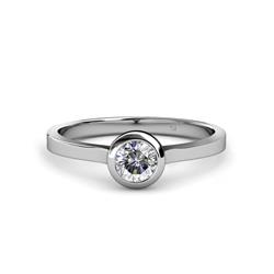 Natare ct GIA Certified Natural Diamond Round Solitaire Engagement Ring ct Floating GIA Certified Natural Diamond Round Bezel set Solitaire Engagement Ring in Platinum