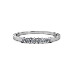 Evia ctw Natural Diamonds Diamond Seven Stone Wedding Band ctw Princess Shape Natural Diamonds Diamond Wedding Band Using Prong Setting in Platinum 