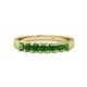 1 - Evia 0.91 ctw Green Garnet (3.00 mm) Seven Stone Wedding Band 