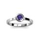 3 - Natare 0.40 ct Iolite Round (5.00 mm) Solitaire Engagement Ring  