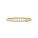 1 - Clara 1.80 mm White Sapphire 10 Stone Wedding Band 