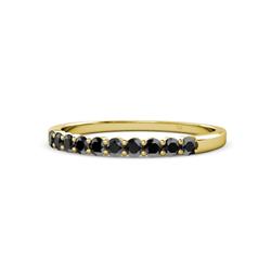 Clara Black Diamond Stone Wedding Band Black Diamond Stone Womens Wedding Band Stackable ctw K Yellow Gold