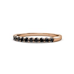 Clara Black Diamond Stone Wedding Band Black Diamond Stone Womens Wedding Band Stackable ctw K Rose Gold