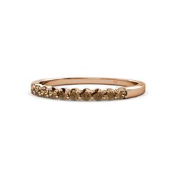 Clara Smoky Quartz Stone Wedding Band Smoky Quartz Stone Womens Wedding Band Stackable ctw K Rose Gold