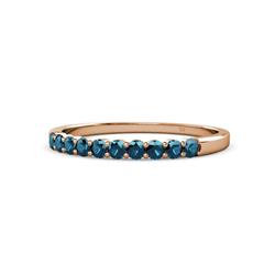 Clara Blue Diamond Stone Wedding Band Blue Diamond Stone Womens Wedding Band Stackable ctw K Rose Gold