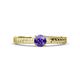 2 - Aine 6.50 mm Round Iolite Solitaire Engagement Ring 