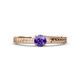 2 - Aine 6.50 mm Round Iolite Solitaire Engagement Ring 