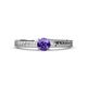 2 - Aine 6.50 mm Round Iolite Solitaire Engagement Ring 