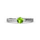 2 - Aine 6.50 mm Round Peridot Solitaire Engagement Ring 