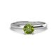 1 - Solus Round Peridot Solitaire Engagement Ring  