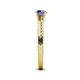 4 - Aine 6.50 mm Round Iolite Solitaire Engagement Ring 
