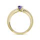 5 - Aine 6.50 mm Round Iolite Solitaire Engagement Ring 