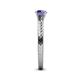 4 - Aine 6.50 mm Round Iolite Solitaire Engagement Ring 