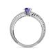 5 - Aine 6.50 mm Round Iolite Solitaire Engagement Ring 