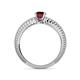 5 - Aine 6.00 mm Round Ruby Solitaire Engagement Ring 