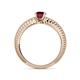 5 - Aine 6.00 mm Round Ruby Solitaire Engagement Ring 