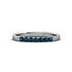 3 - Fiala 2.00 mm Blue Diamond 7 Stone Wedding Band 