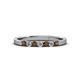 2 - Fiala 2.00 mm Smoky Quartz and Diamond 7 Stone Wedding Band 