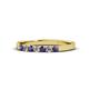 1 - Fiala 2.00 mm Iolite and Diamond 7 Stone Wedding Band 