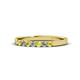 1 - Fiala 2.00 mm Yellow and White Diamond 7 Stone Wedding Band 