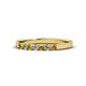 1 - Fiala 2.00 mm Citrine and Diamond 7 Stone Wedding Band 