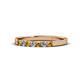 1 - Fiala 2.00 mm Citrine and Diamond 7 Stone Wedding Band 