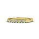 1 - Fiala 2.00 mm Peridot and Diamond 7 Stone Wedding Band 