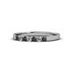 1 - Fiala 2.00 mm Black and White Diamond 7 Stone Wedding Band 