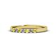 1 - Fiala 2.00 mm Yellow Sapphire and Diamond 7 Stone Wedding Band 