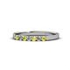 1 - Fiala 2.00 mm Yellow and White Diamond 7 Stone Wedding Band 