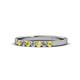 1 - Fiala 2.00 mm Yellow Sapphire and Diamond 7 Stone Wedding Band 