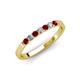 3 - Fiala 2.00 mm Ruby and Diamond 7 Stone Wedding Band 