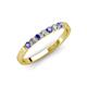 3 - Fiala 2.00 mm Tanzanite and Diamond 7 Stone Wedding Band 